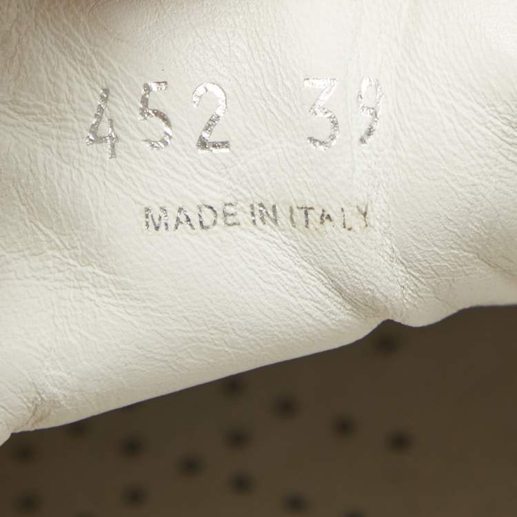 Pre Owned Prada White Leather Low Top Sneakers Size 39