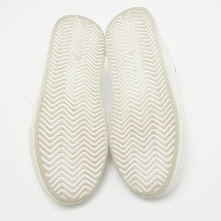 Pre Owned Prada White Leather Low Top Sneakers Size 39