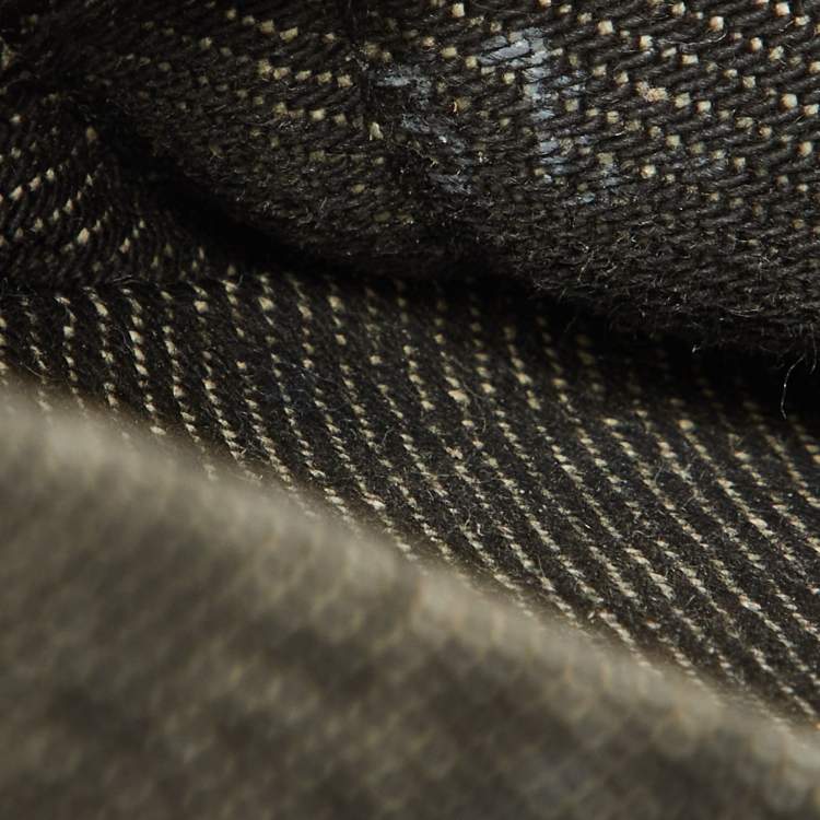 Pre Owned Prada Sport Black Denim Wedge Slide Sandals Size 37