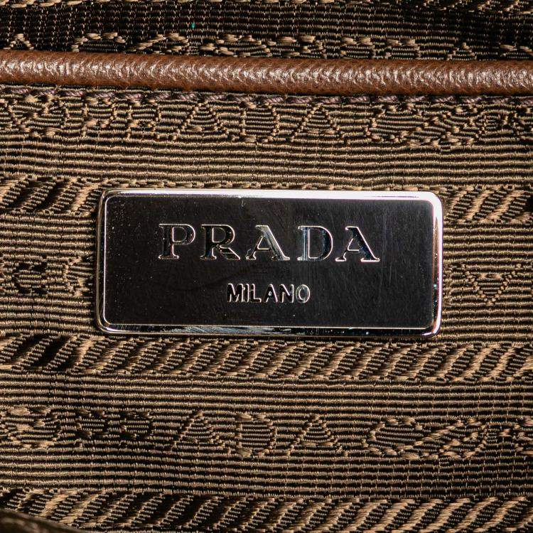 Pre Owned Prada Pink Tessuto Stampato Backpack