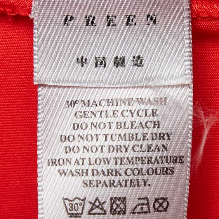 Pre Owned Preen By Thornton Bregazzi Red Jersey One Shoulder Bodycon Dress M