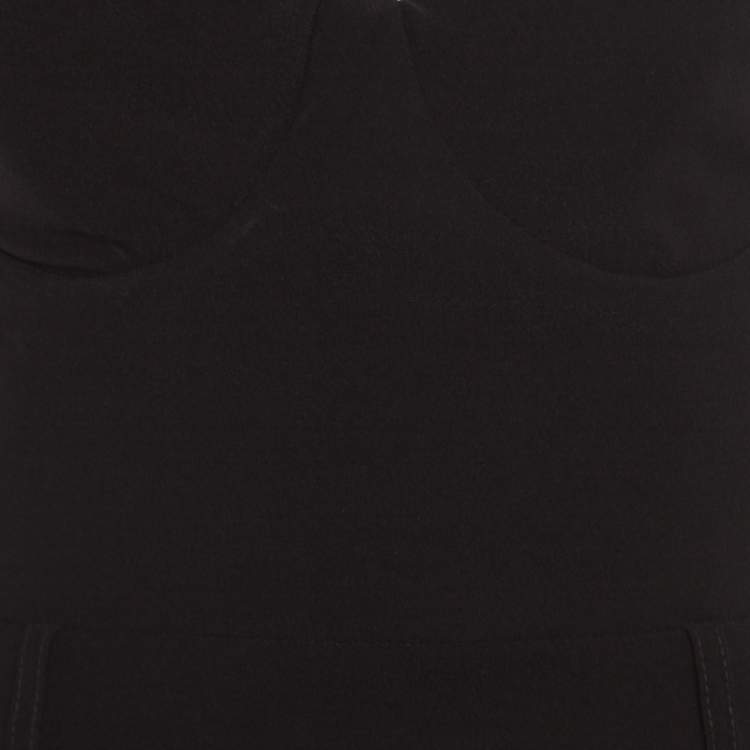 Pre Owned Preen by Thornton Bregazzi Black Pleated Corset Ted Felini Dress M