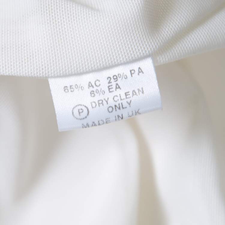 Pre Owned Preen by Thornton Bregazzi White Stretch Bandeau Harness Dress L
