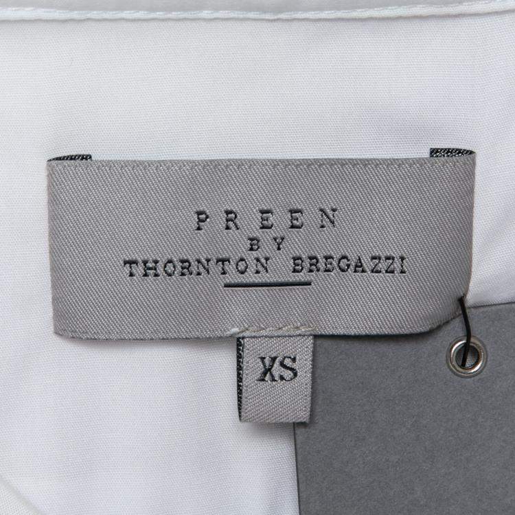 Pre Owned Preen by Thornton Bregazzi Multicolor Digital Floral Print Cotton Warren Sleeveless Shirt XS