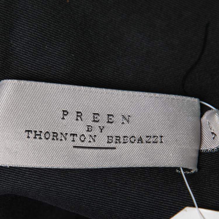Pre Owned Preen by Thorton Bregazzi Black Stretch Cotton Morgan Dress XS