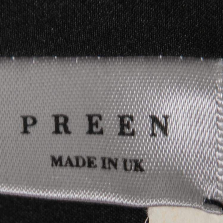 Pre Owned Preen by Thorton Bregazzi Black Stretch Cotton Morgan Dress XS