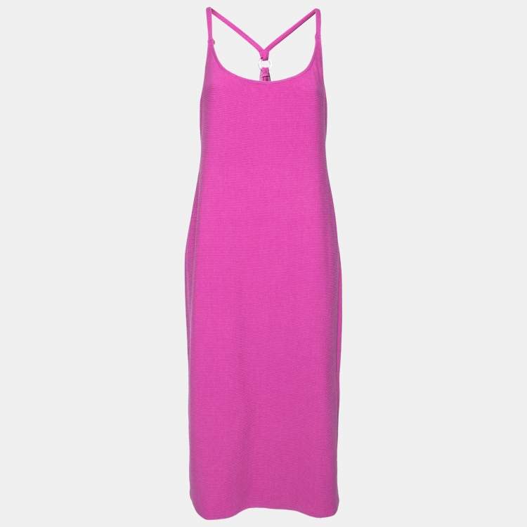 Pre Owned Privacy Please Purple Textured Knit Racerback Dress XL