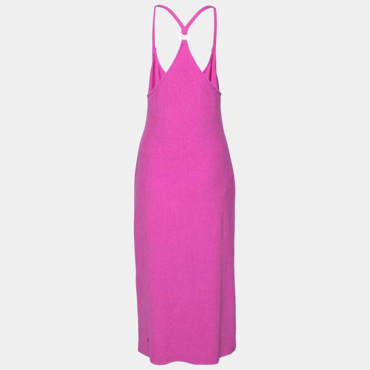 Pre Owned Privacy Please Purple Textured Knit Racerback Dress XL
