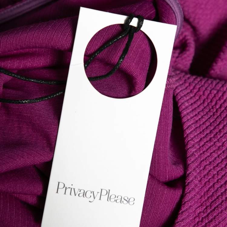 Pre Owned Privacy Please Purple Textured Knit Racerback Dress XL