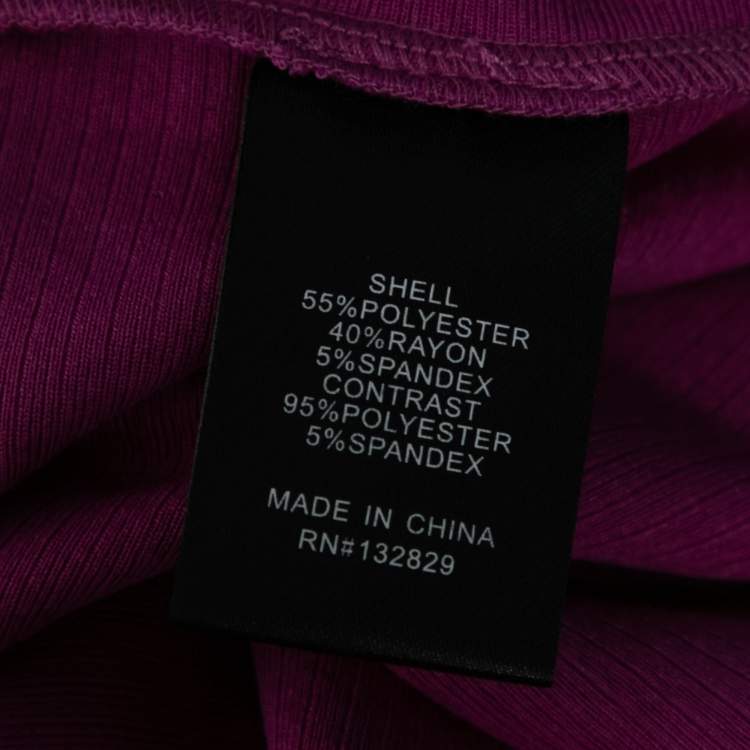 Pre Owned Privacy Please Purple Textured Knit Racerback Dress XL