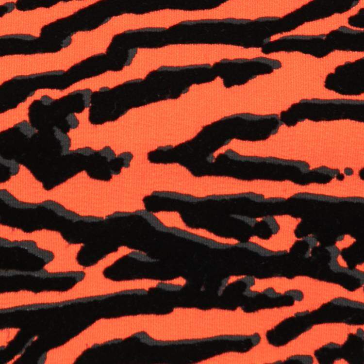 Pre Owned Proenza Schouler Multicolor Tiger Stripe Flocked Print Cut Out Dress S