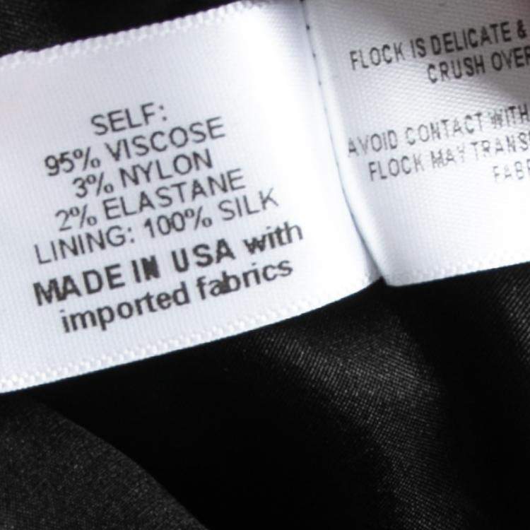 Pre Owned Proenza Schouler Multicolor Tiger Stripe Flocked Print Cut Out Dress S