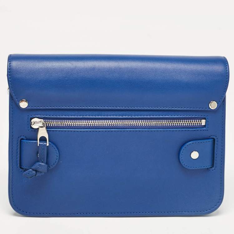 Pre Owned Proenza Schouler Blue Leather Mini Classic PS11 Shoulder Bag