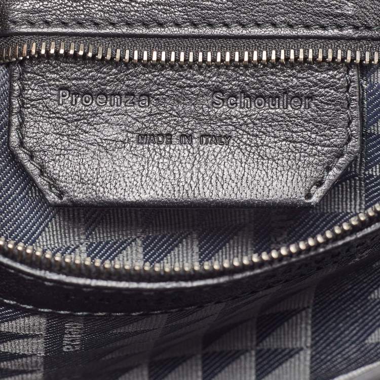 Pre Owned Proenza Schouler Black Leather Tiny PS1 Top Handle Bag