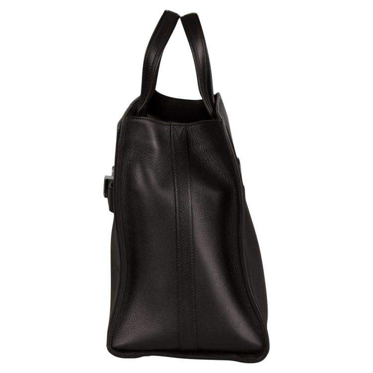 Pre Owned Proenza Schouler Black Leather Large PSII Wide Tote