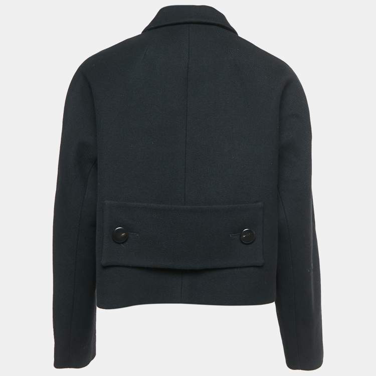 Pre Owned Proenza Schouler Black Wool Double Breasted Crop Jacket S