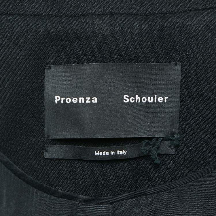 Pre Owned Proenza Schouler Black Wool Double Breasted Crop Jacket S