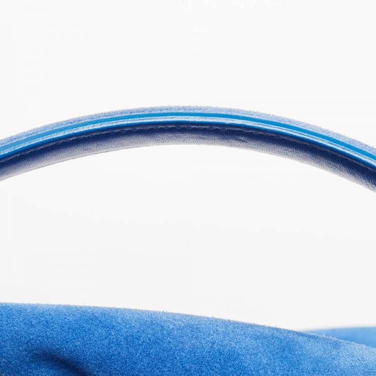 Pre Owned Proenza Schouler Blue Suede PS1 Top Handle Bag