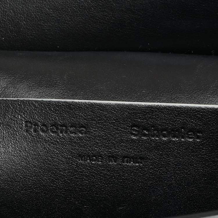 Pre Owned Proenza Schouler White/Silver Leather Curl Clutch
