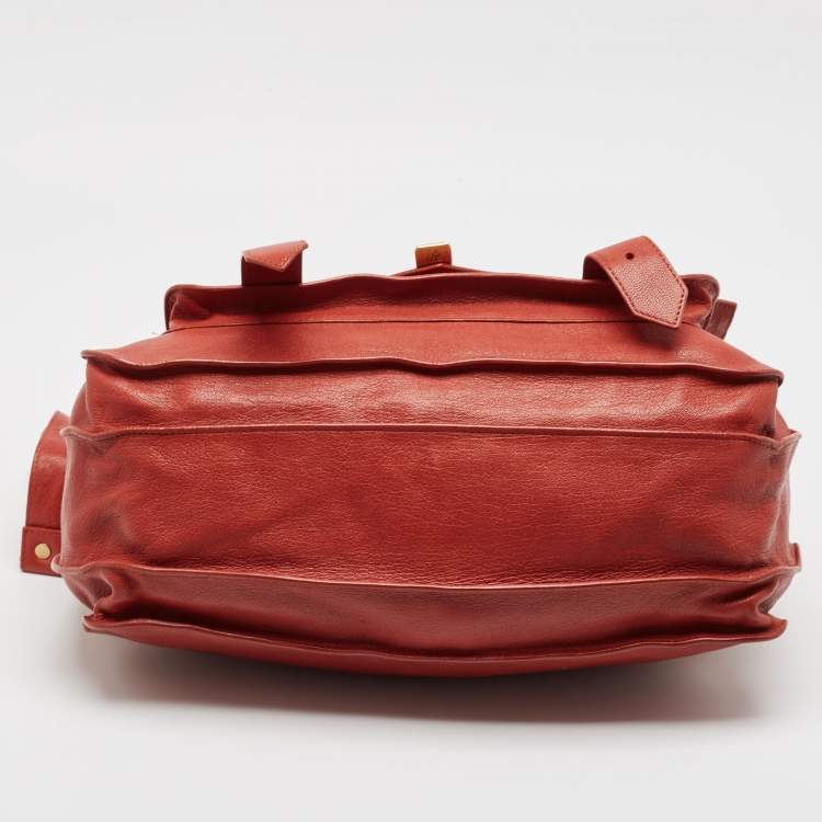 Pre Owned Proenza Schouler Red Leather PS1 Top Handle Bag
