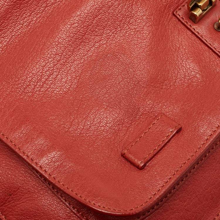 Pre Owned Proenza Schouler Red Leather PS1 Top Handle Bag