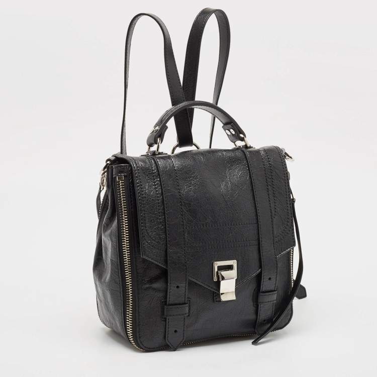 Pre Owned Proenza Schouler Black Leather PS1 Convertible Backpack