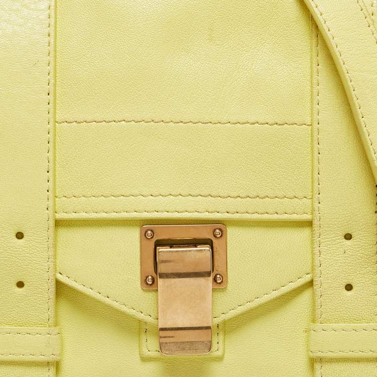Pre Owned Proenza Schouler Yellow Leather Mini PS1 Crossbody Bag