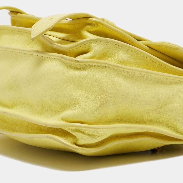 Pre Owned Proenza Schouler Yellow Leather Mini PS1 Crossbody Bag