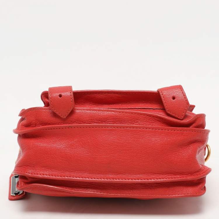 Pre Owned Proenza Schouler Orange Leather PS1 Shoulder Bag