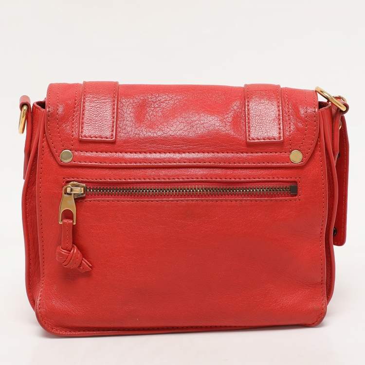 Pre Owned Proenza Schouler Orange Leather PS1 Shoulder Bag