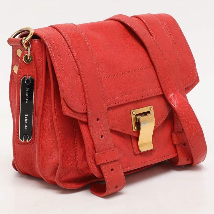 Pre Owned Proenza Schouler Orange Leather PS1 Shoulder Bag