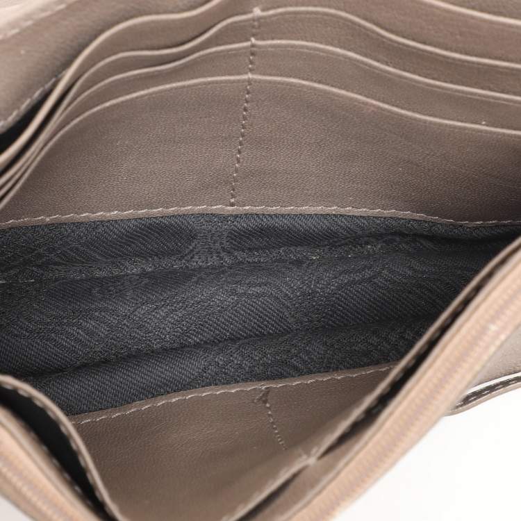 Pre Owned Proenza Schouler Grey Leather PS1 Wallet On Chain