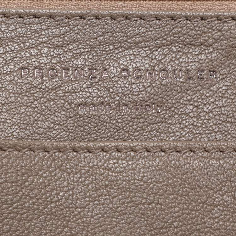 Pre Owned Proenza Schouler Grey Leather PS1 Wallet On Chain