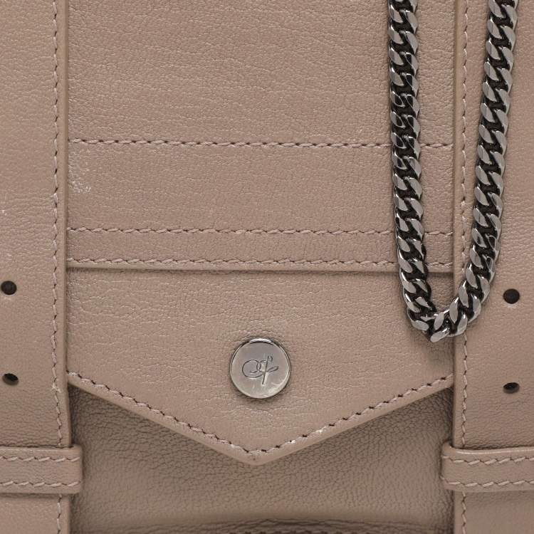 Pre Owned Proenza Schouler Grey Leather PS1 Wallet On Chain