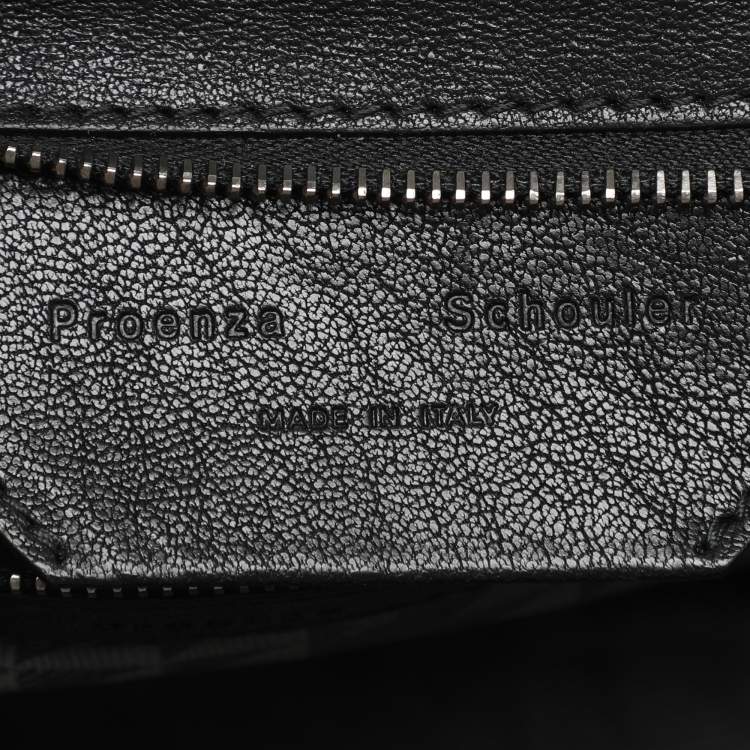 Pre Owned Proenza Schouler Black Leather Tiny PS1 Top Handle Bag