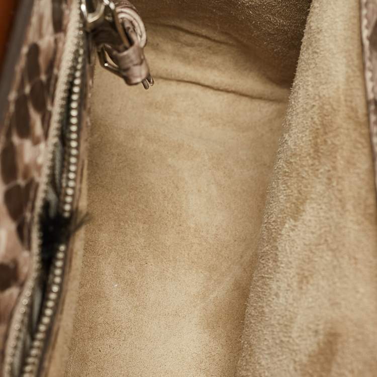 Pre Owned Proenza Schouler Beige Python Classic PS11 Shoulder Bag