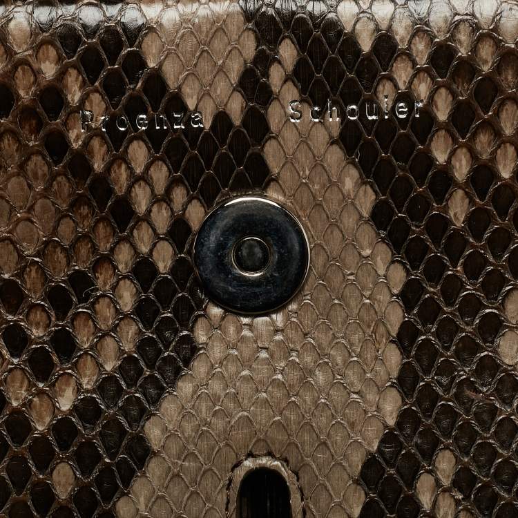 Pre Owned Proenza Schouler Beige Python Classic PS11 Shoulder Bag
