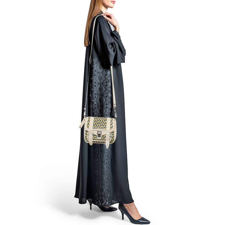 Pre Owned Proenza Schouler Multicolor Woven Leather Mini PS1 Crossbody Bag