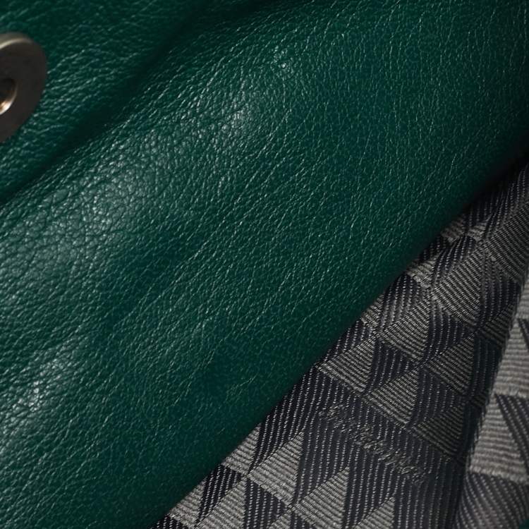 Pre Owned Proenza Schouler PS1 Medium Green Leather Top Handle Bag