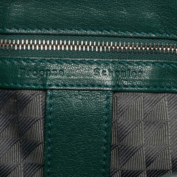 Pre Owned Proenza Schouler PS1 Medium Green Leather Top Handle Bag