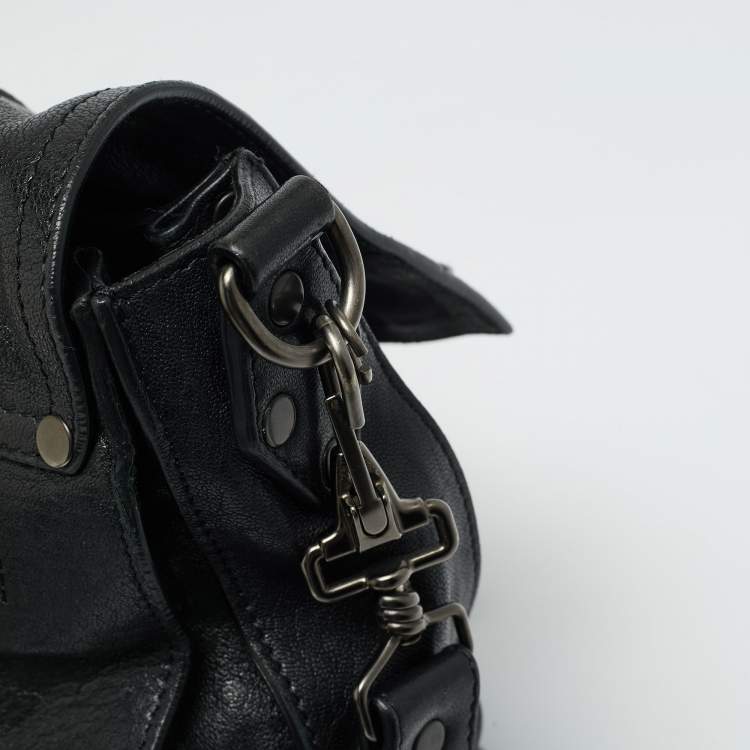 مملوكة مسبقًا Proenza Schouler PS1 Large Black Leather Top Handle Bag