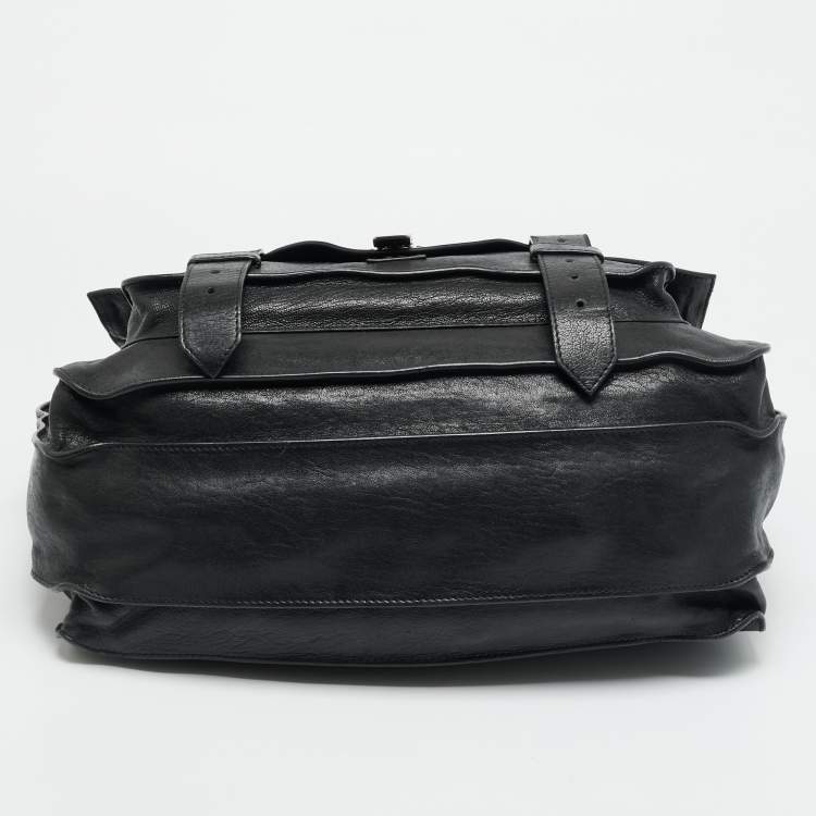 مملوكة مسبقًا Proenza Schouler PS1 Large Black Leather Top Handle Bag