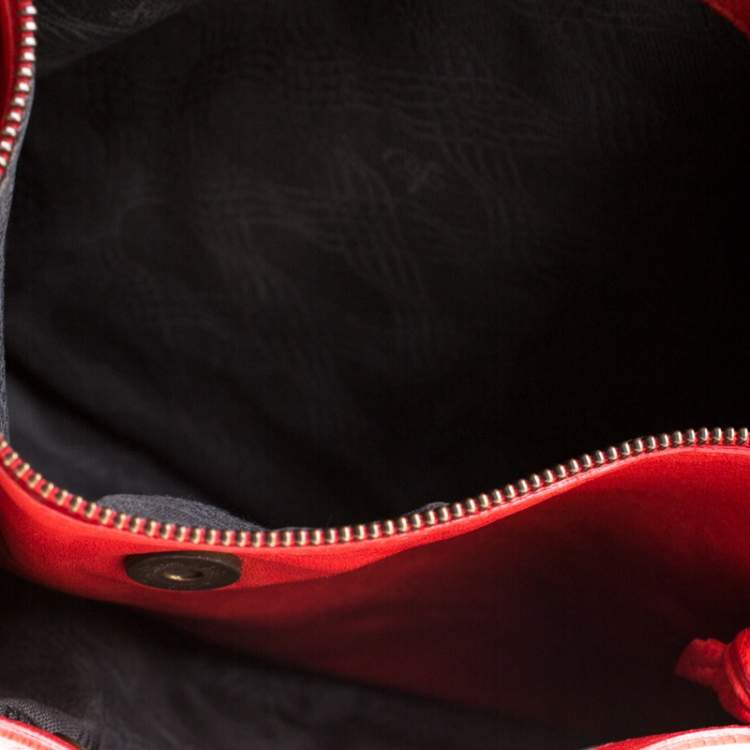 Pre Owned Proenza Schouler Red Leather Large PS1 Top Handle Bag