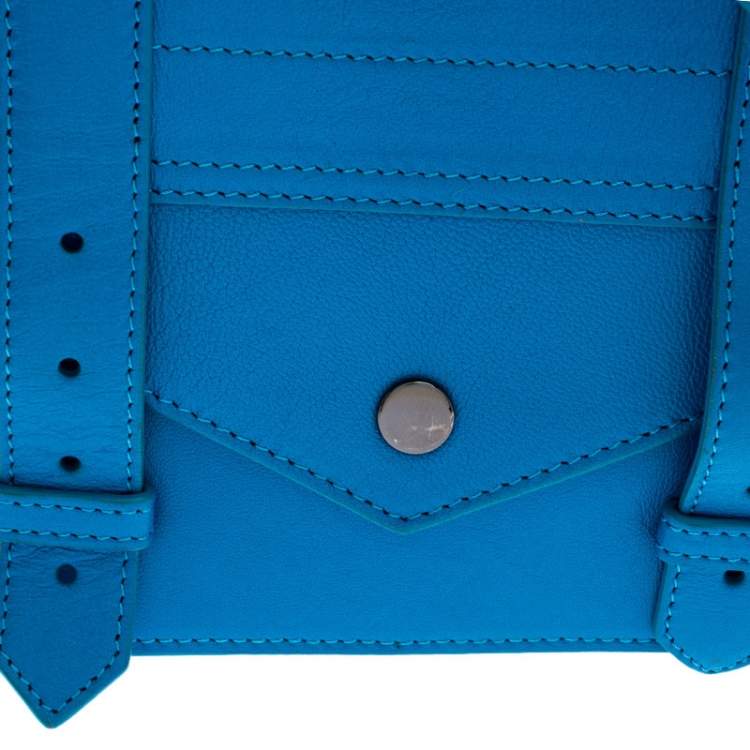 Pre Owned Proenza Schouler Blue Leather PS1 Crossbody Bag