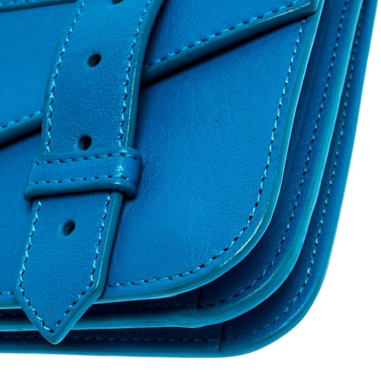 Pre Owned Proenza Schouler Blue Leather PS1 Crossbody Bag