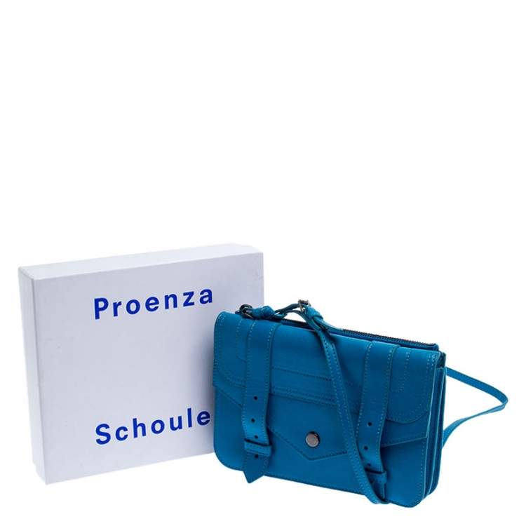 Pre Owned Proenza Schouler Blue Leather PS1 Crossbody Bag