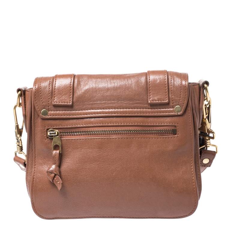 Pre Owned Proenza Schouler Brown Leather PS1 Mini Shoulder Bag