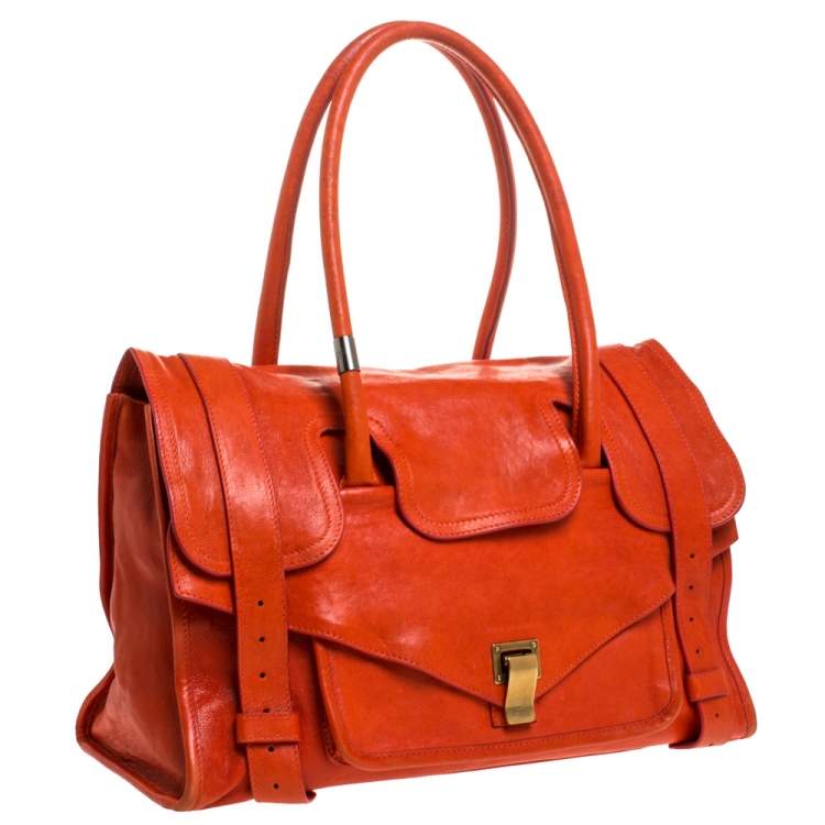 Pre Owned Proenza Schouler Orange Leather PS1 Tote