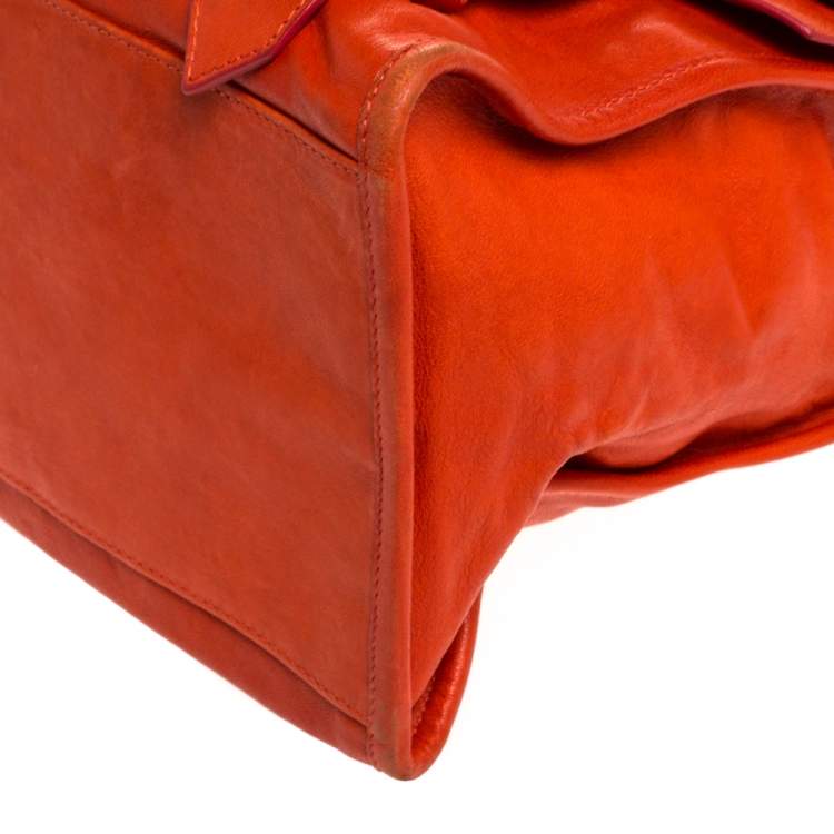 Pre Owned Proenza Schouler Orange Leather PS1 Tote