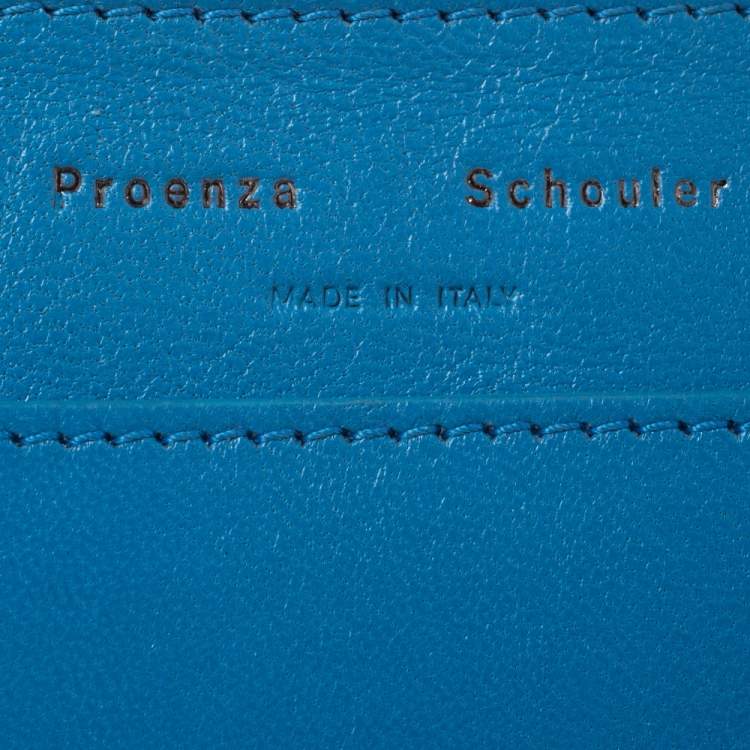 Pre Owned  Proenza Schouler Blue Leather PS1 Wallet On Chain